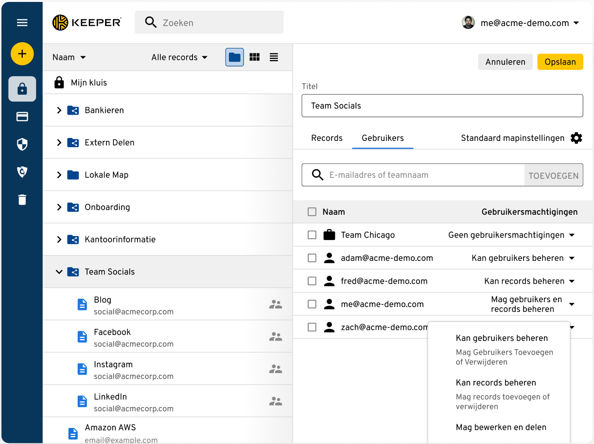 Keeper wachtwoordmanager